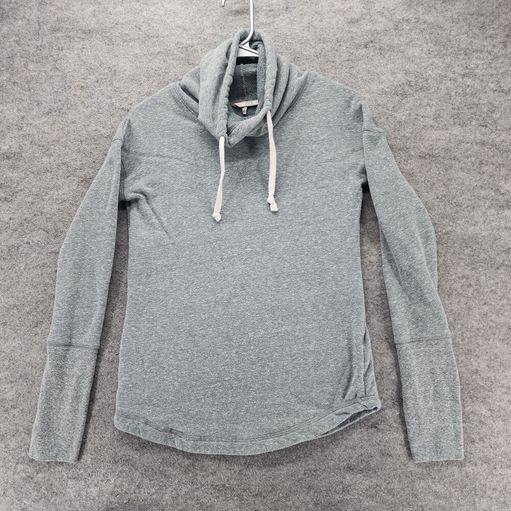 BKE Buckle Sweatshirt Womens XS Long Sleeve Gray Thumbholes